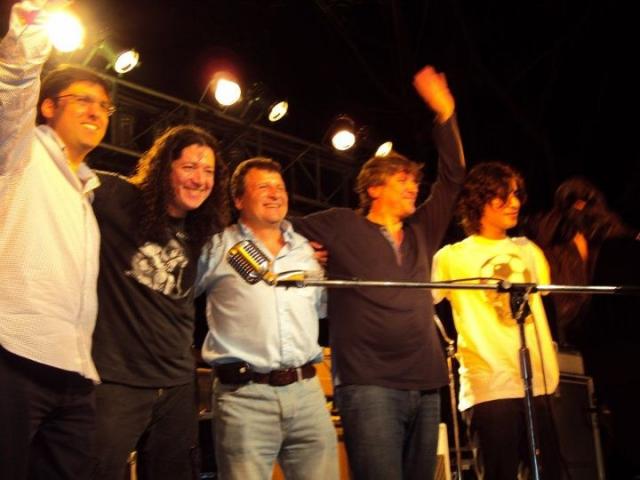 Boudou y Francioni junto a La Mancha de Rolando